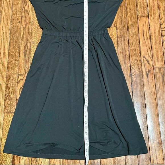 Banana Republic NWT Black Dolman Sleeve Cowl Neck Midi Modal Dress size S - Picture 8 of 10